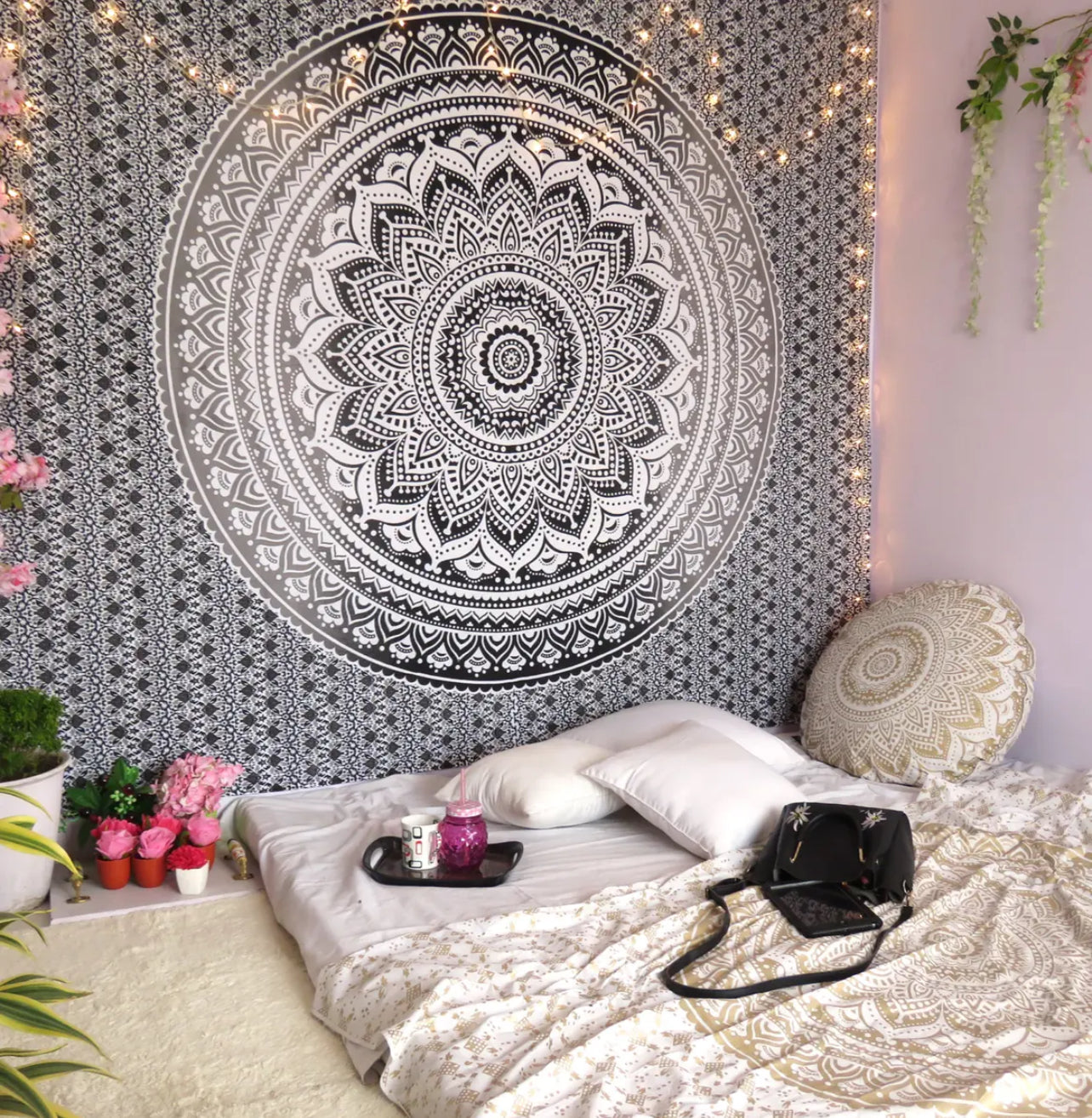 Grey Ombré Cotton Tapestry