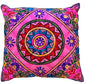 Indian Boho Mandala Cushion Covers Cotton Embroidery Boho 24" x 24" Zip Large